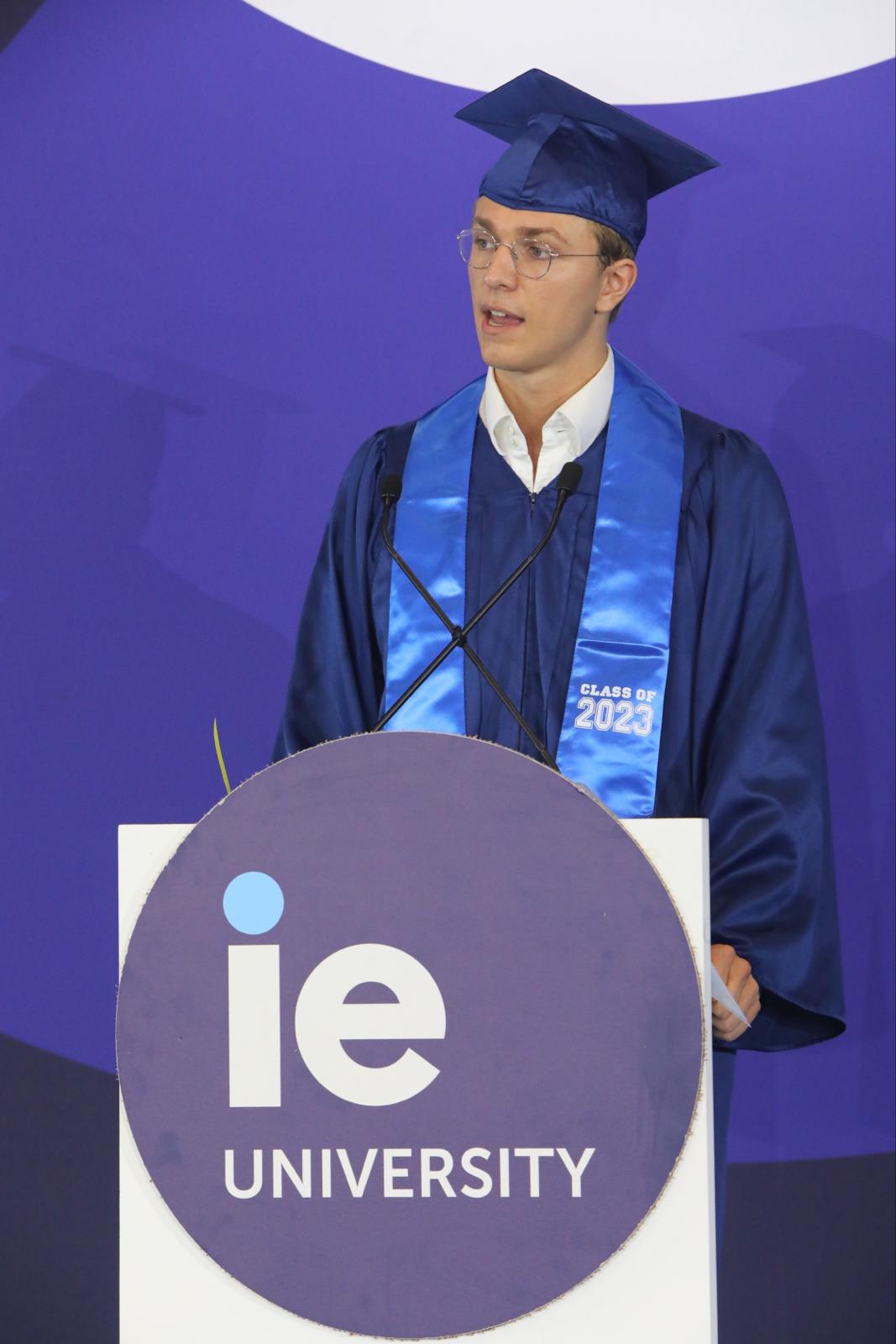 Alex at IE graduation